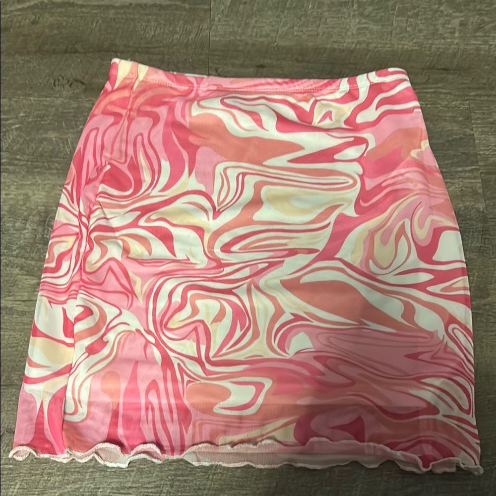 Pink Swirl Pattern Skirt